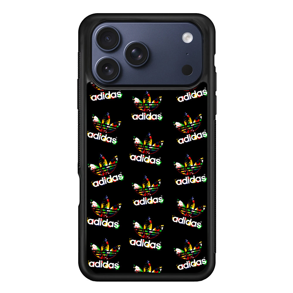 Adidas Logo Collection Pattern iPhone 17 Pro Max Case | Durable Rubber Case for iPhone 17 Pro Max