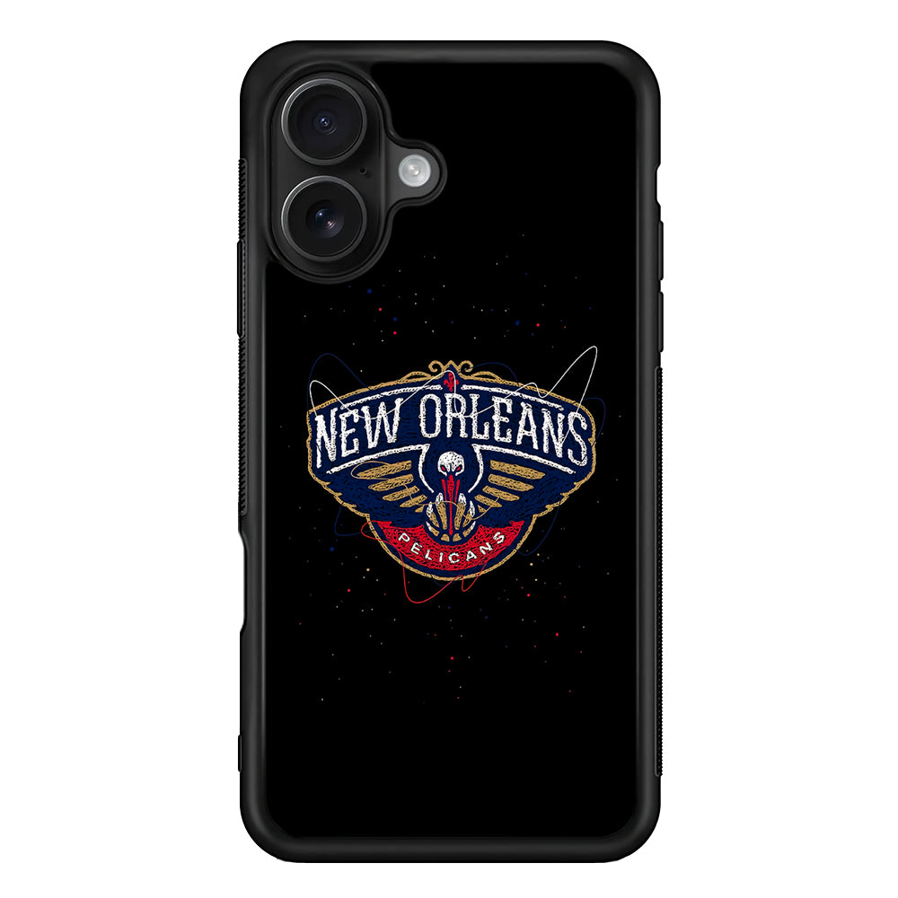 New Orleans Pelicans Abstract iPhone 16 Case - Oxvistore
