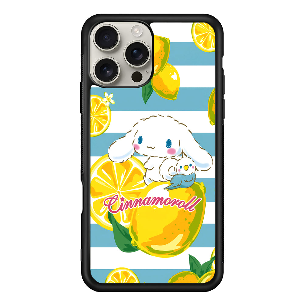Cinnamoroll Lemons Blue Stripe iPhone 16 Pro Max Case | Stylish Protective Case for iPhone 16 Pro Max