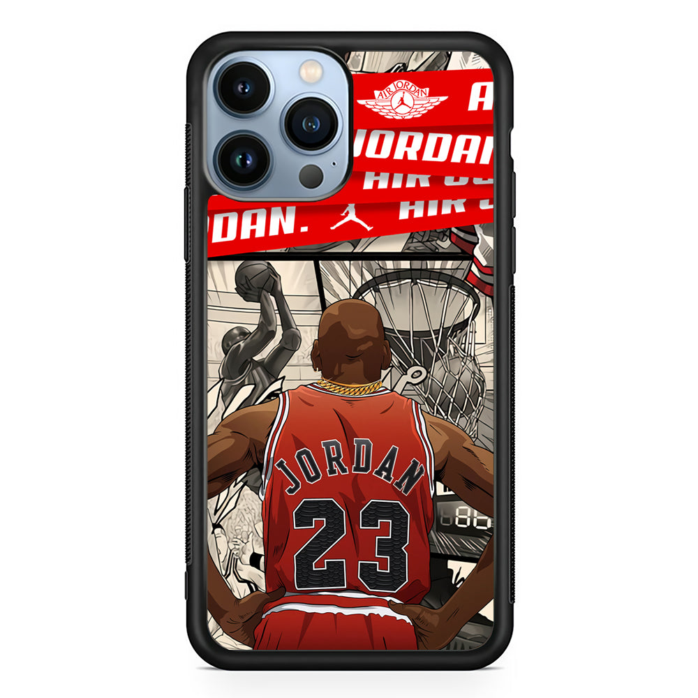 Air Jordan Looking at Victory 2D Rubber Phone Case | Slim Protective Phone Case