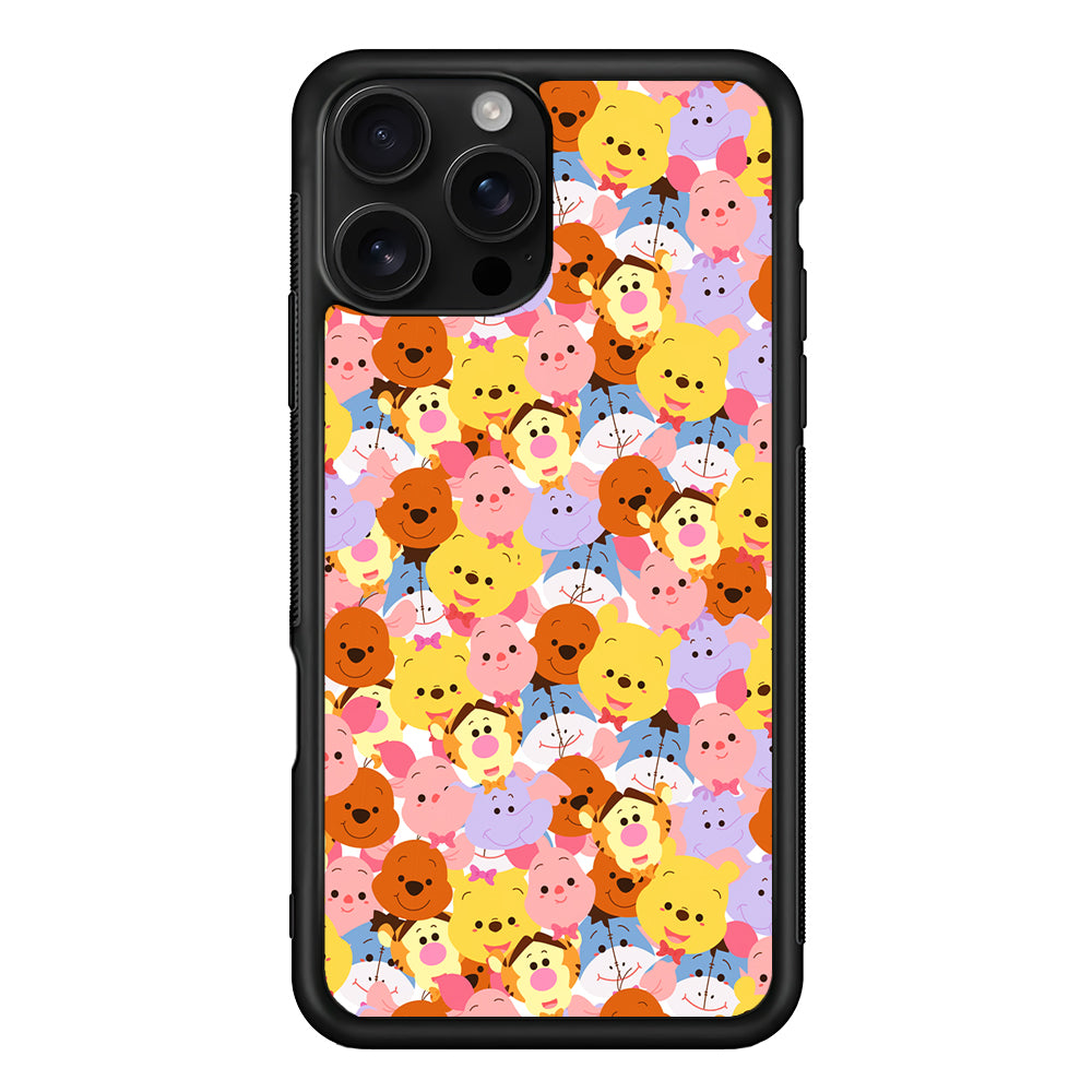 Faces of Winnie The Pooh and Friends iPhone 16 Pro Case | Durable Protective Case for iPhone 16 Pro