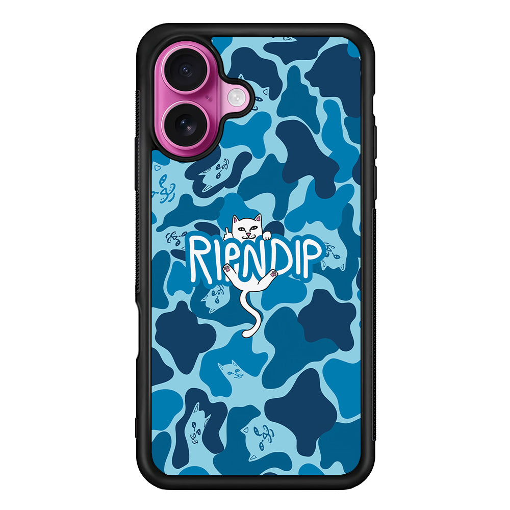 Rip N Dip Blue Camo iPhone 17 Case | Slim Rubber Case for iPhone 17
