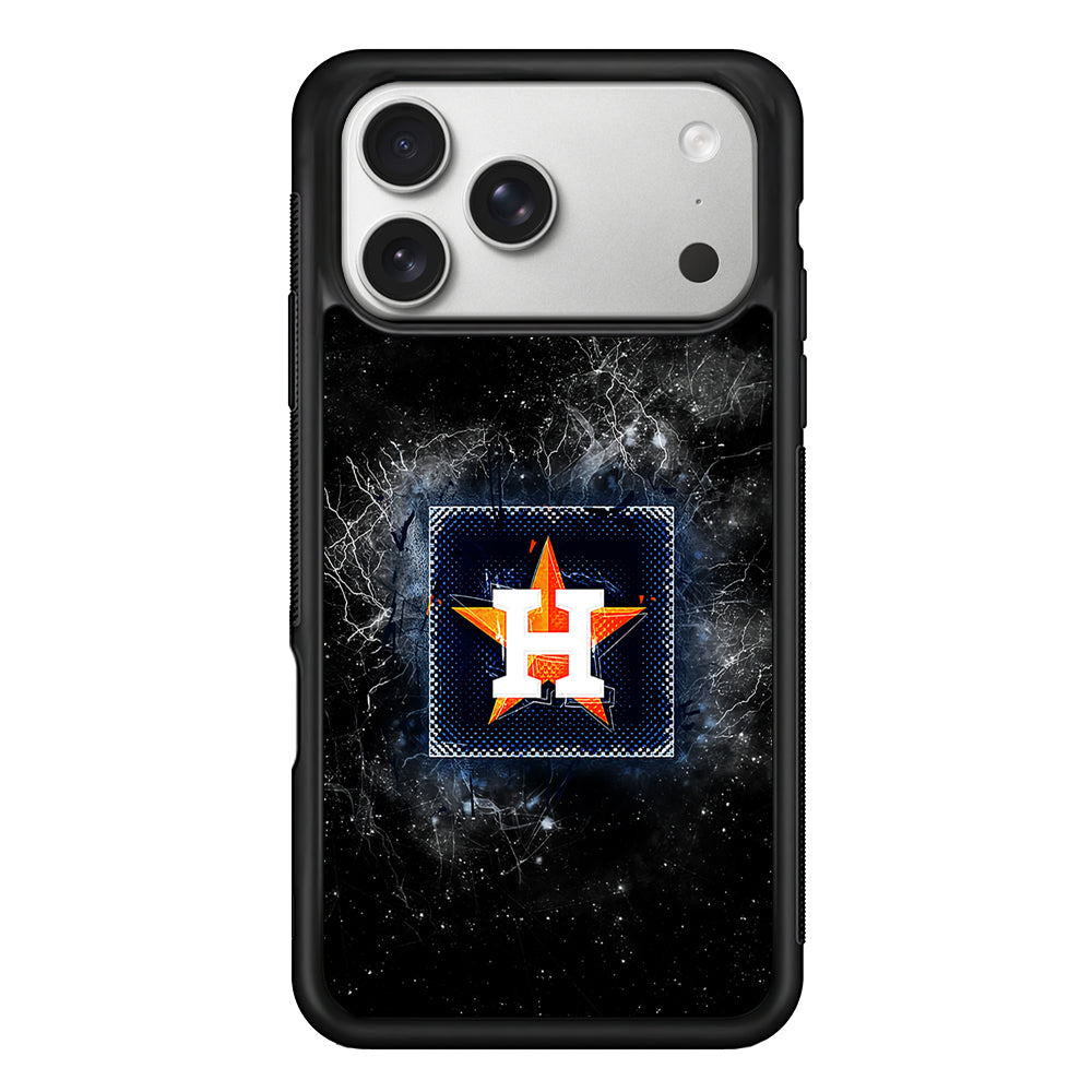 Houston Astros Abstract iPhone 17 Pro Case | Slim Rubber Case for iPhone 17 Pro