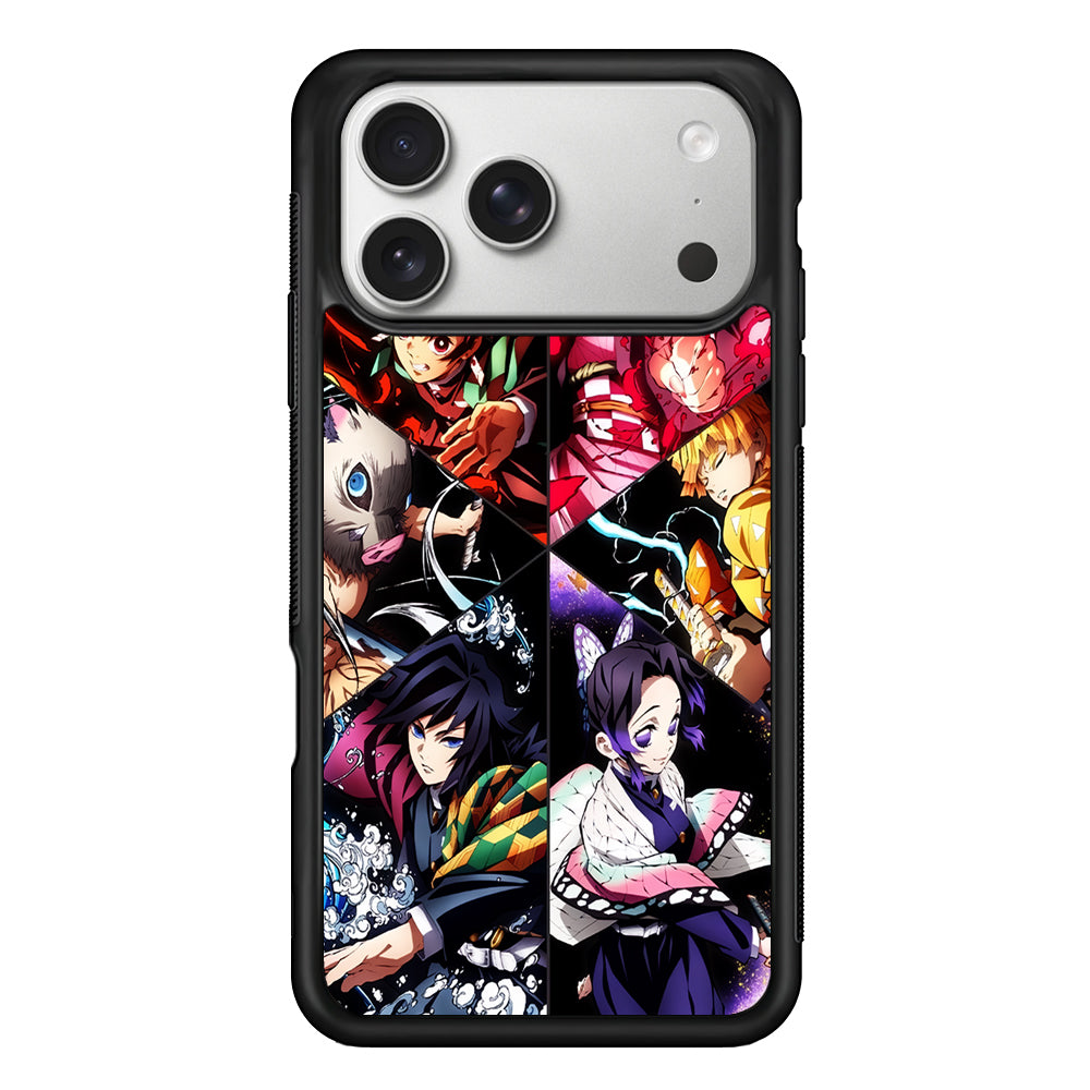 Demon Slayer Anime Characters iPhone 17 Pro Case | Slim Rubber Case for iPhone 17 Pro