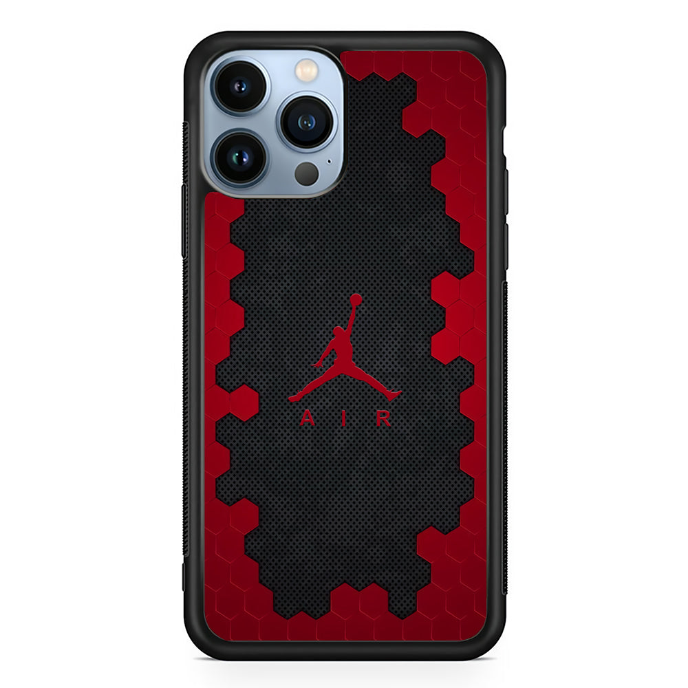 Air Jordan Red Honeycomb 2D Rubber Phone Case | Slim Protective Phone Case