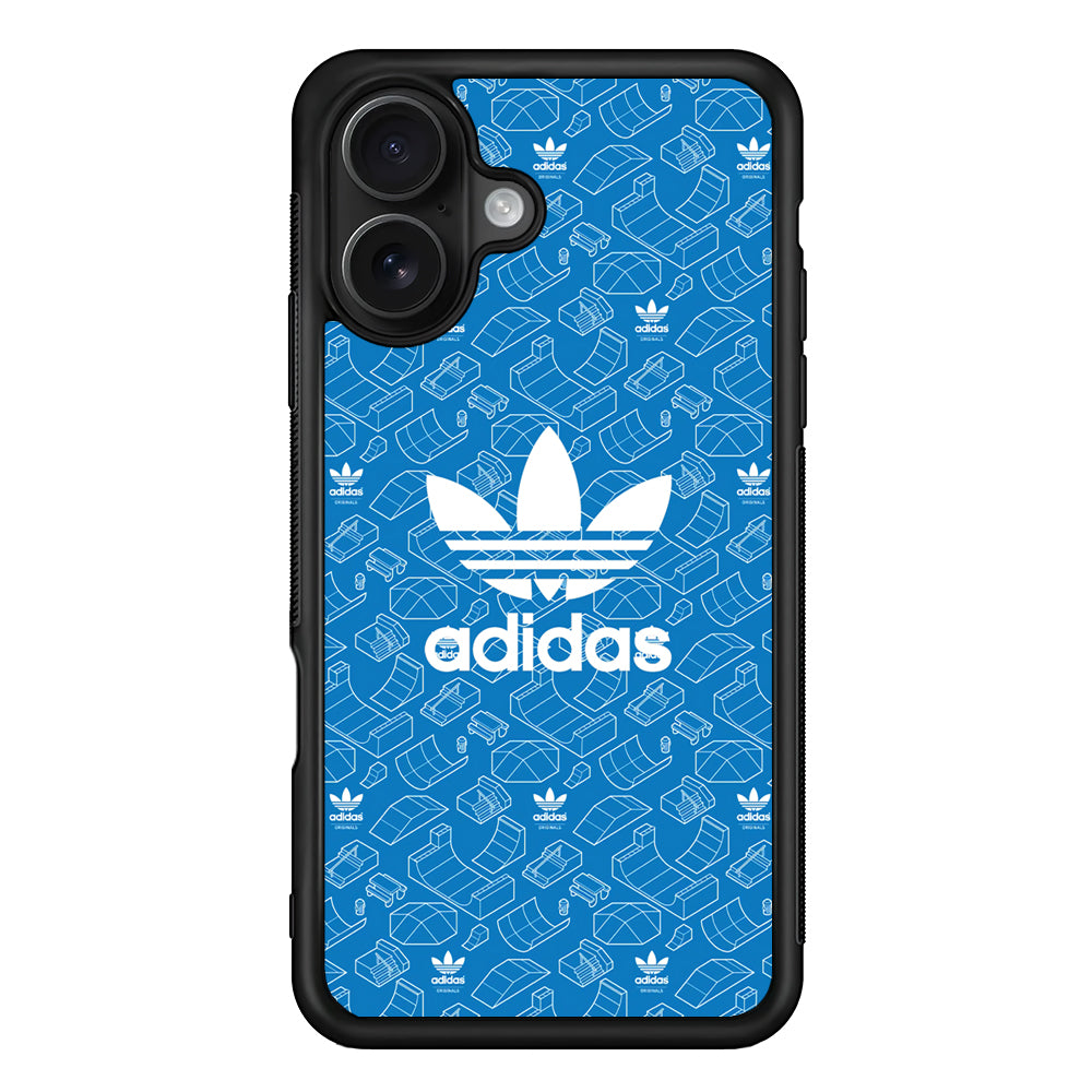 Adidas Skatepark Silhouette Patern iPhone 16 Case - Oxvistore