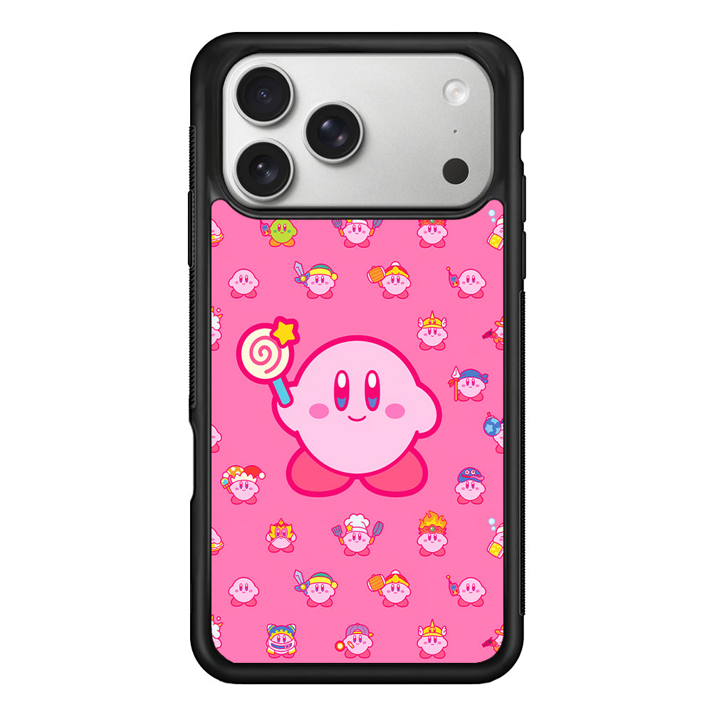 Kirby and His Transformation Forms iPhone 17 Pro Case | Slim Rubber Case for iPhone 17 Pro