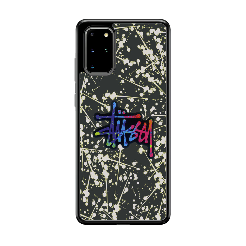 Stussy Splash Grey Samsung Galaxy S20 Plus Case | Slim Rubber Case for Samsung Galaxy S20 Plus