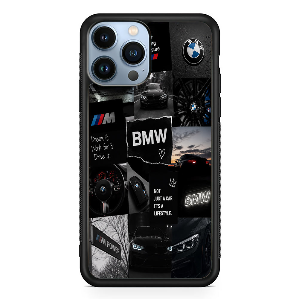 BMW M4 Cinematic Collage 2D Rubber Phone Case | Durable Phone Case