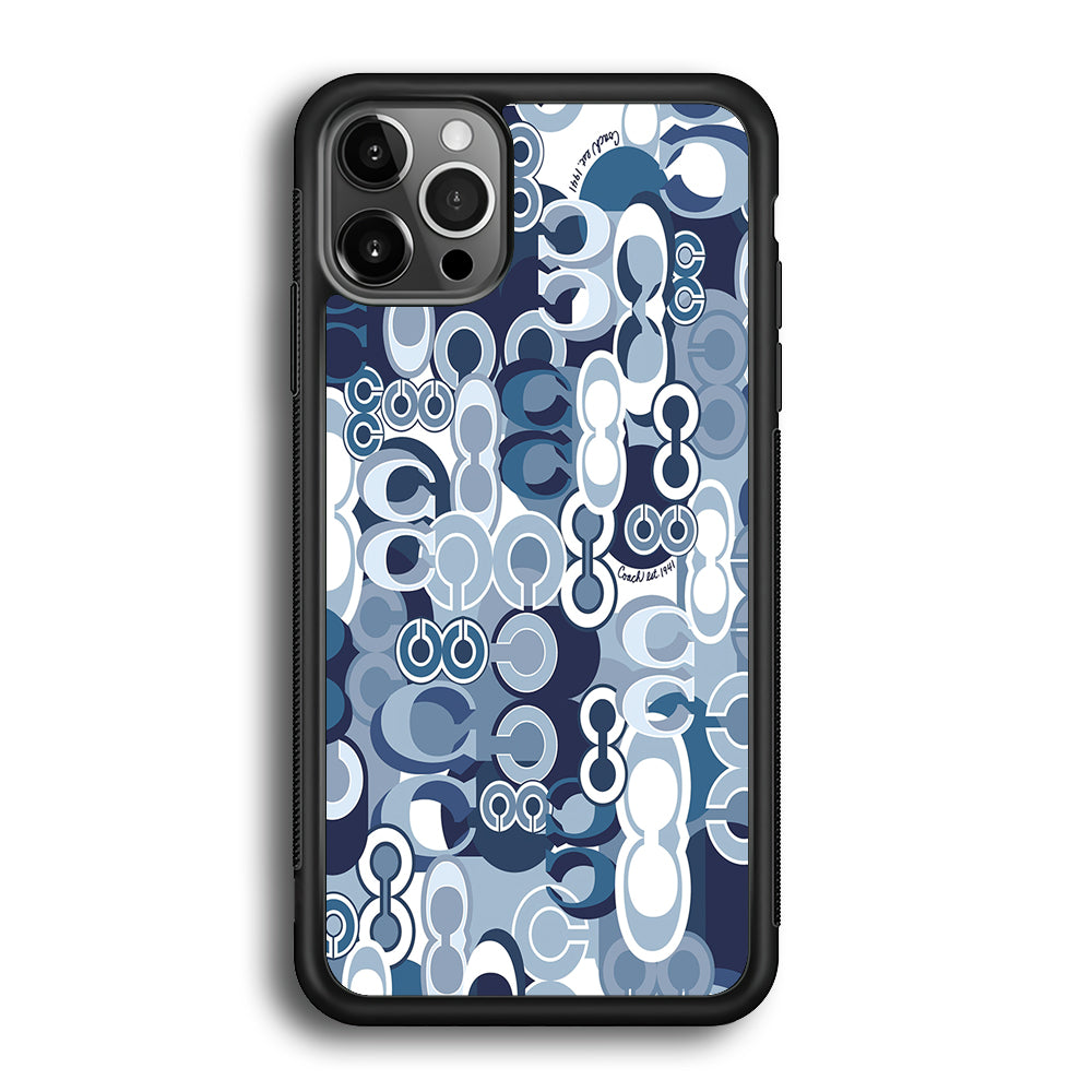 Coach Blue iPhone 12 Pro Max Case | Slim Rubber Case for iPhone 12 Pro Max