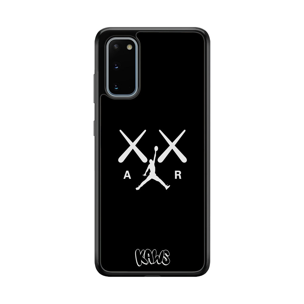 Kaws Air Jordan Midnight Black Samsung Galaxy S20 Case | Slim Rubber Case for Samsung Galaxy S20