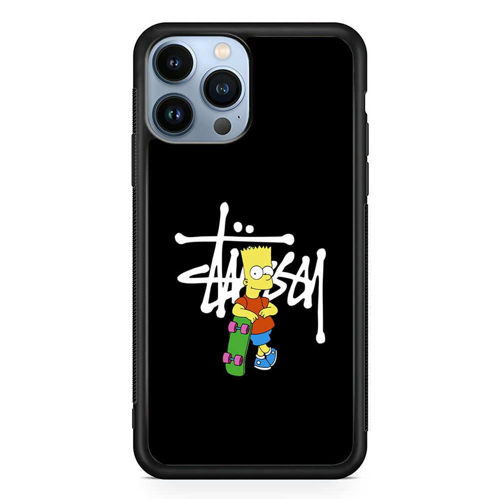Stussy Simpson Skate 2D Rubber Phone Case | Durable Phone Case