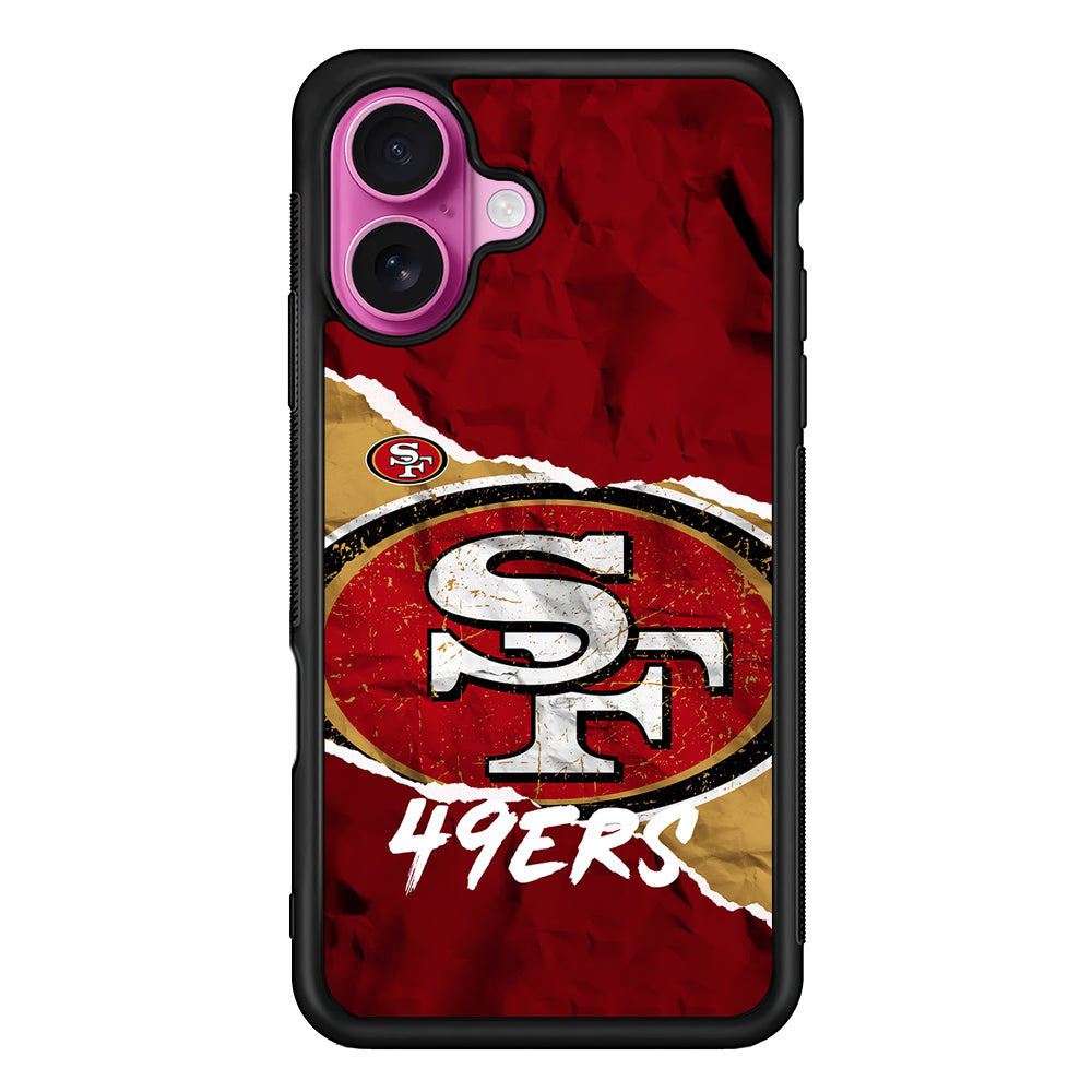 San Francisco 49ers Abstract iPhone 17 Case | Slim Protective Rubber Phone Cover