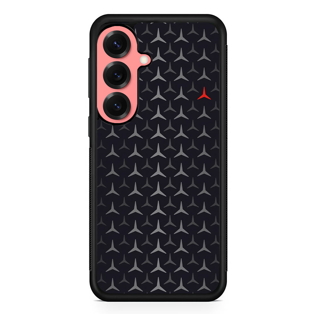 Mercedes-Benz Logos Pattern Samsung Galaxy S25 Case | Slim Rubber Case for Samsung Galaxy S25