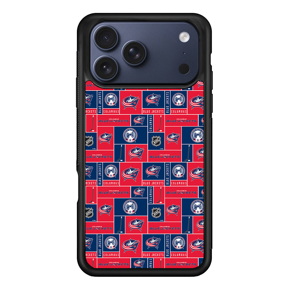 Columbus Blue Jackets Pattern iPhone 17 Pro Max Case | Slim Protective Cover for iPhone 17 Pro Max