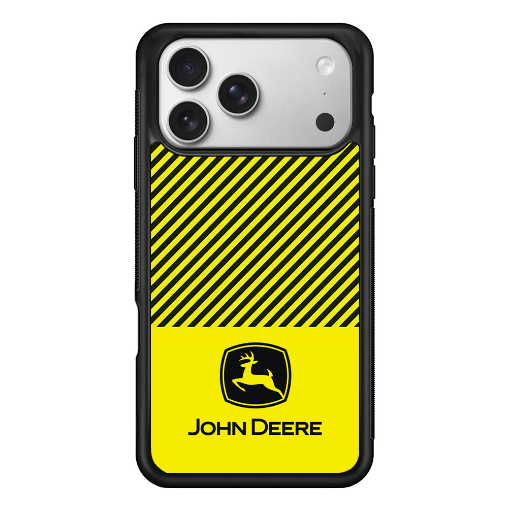 John Deere Black Patern iPhone 17 Pro Case | Slim Rubber Case for iPhone 17 Pro