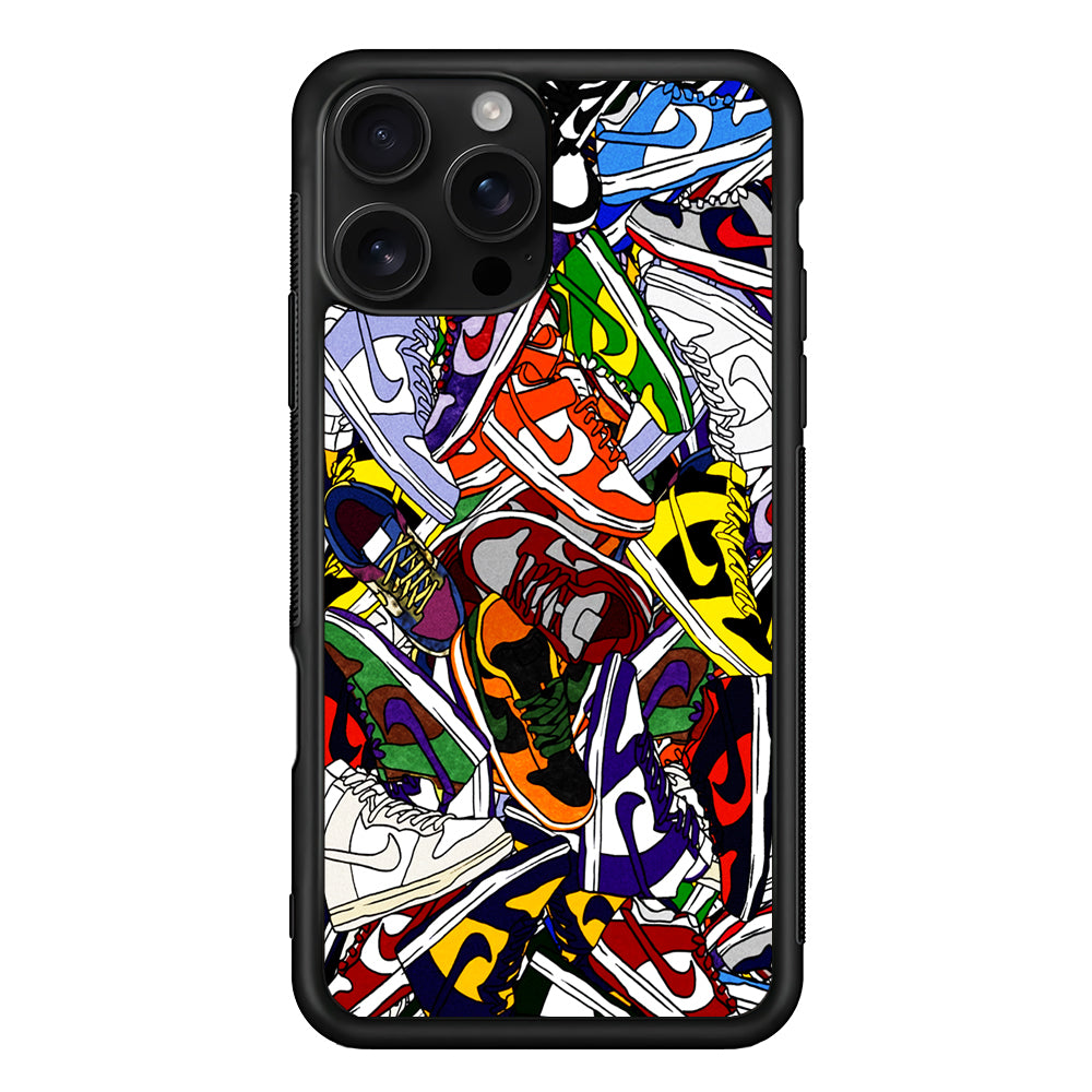 Cartoon Sneaker Nike iPhone 16 Pro Case - Stylish Protective Cover for iPhone 16 Pro