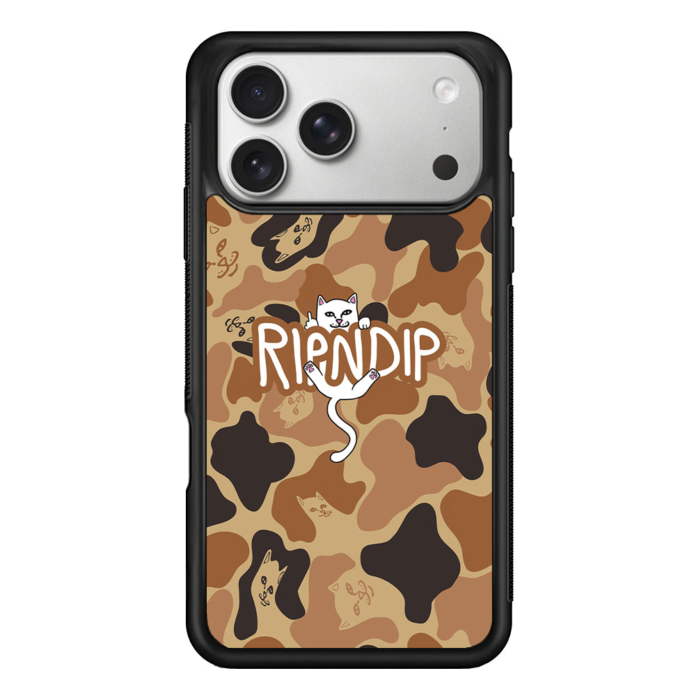 Rip N Dip Brown Camo iPhone 17 Pro Case | Slim Rubber Case for iPhone 17 Pro