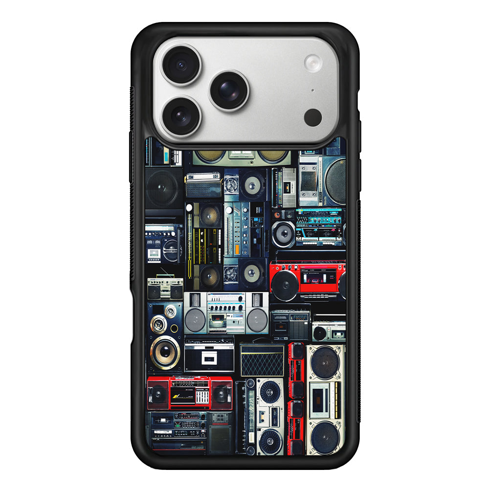 Hip Hop Cassette Tape Radio iPhone 17 Pro Case | Slim Rubber Case for iPhone 17 Pro