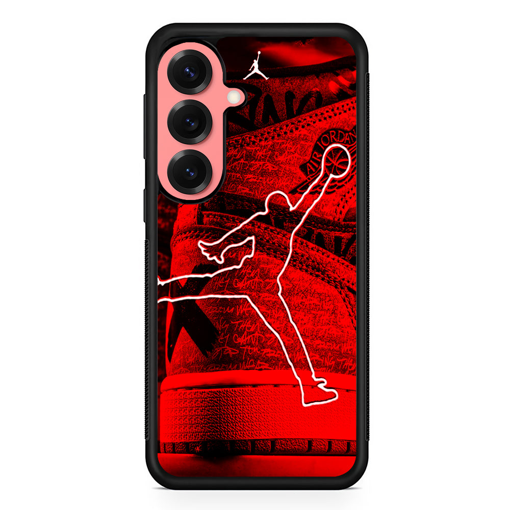 Air Jordan Red Shoes Samsung Galaxy S25 Case | Slim Protective Cover for Samsung Galaxy S25