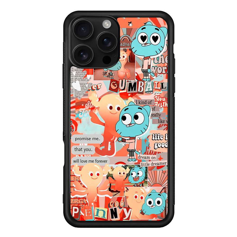 Gumball and Penny Aesthetic iPhone 16 Pro Case | Durable Protective Case for iPhone 16 Pro