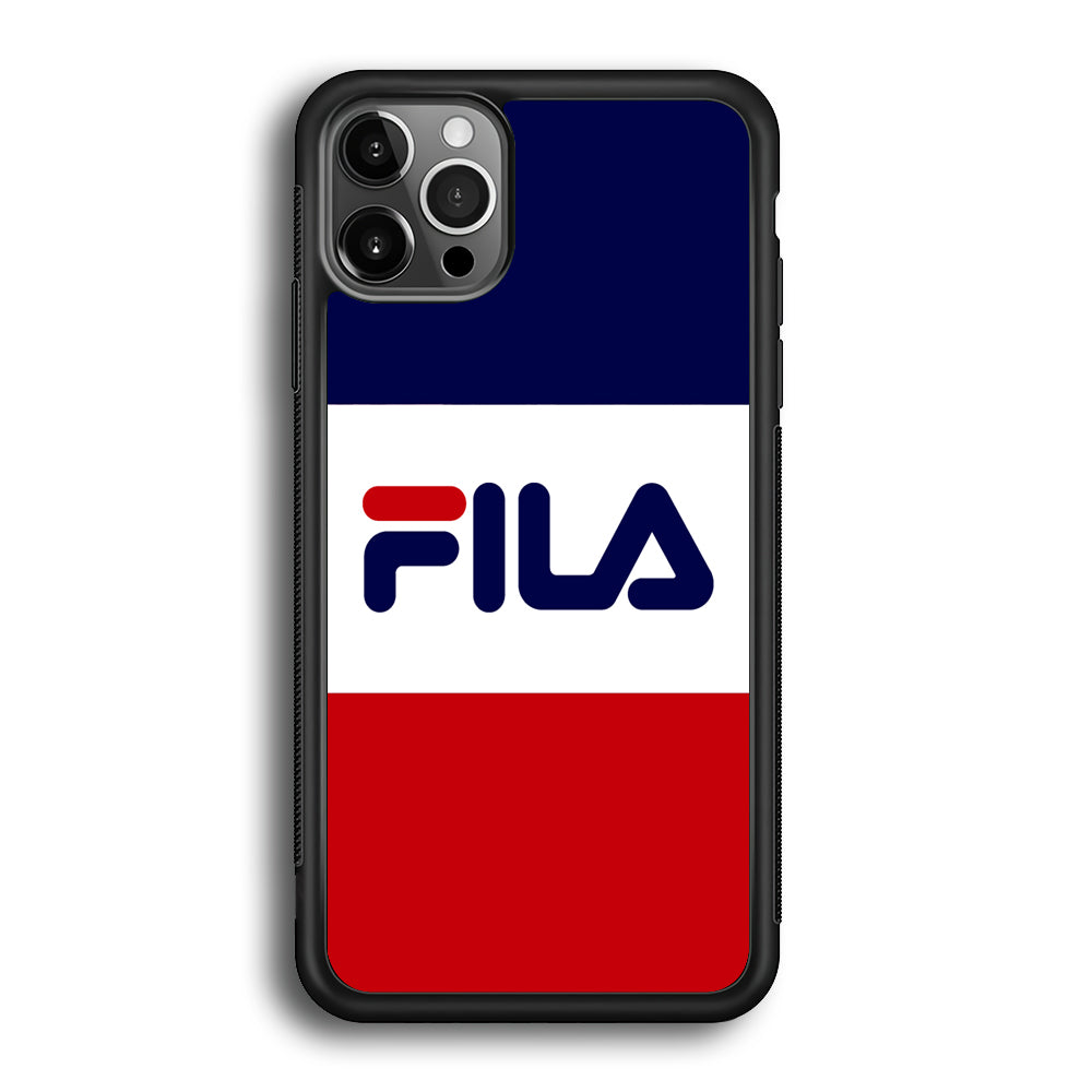 Fila Three Colors iPhone 12 Pro Max Case | Slim Rubber Case for iPhone 12 Pro Max