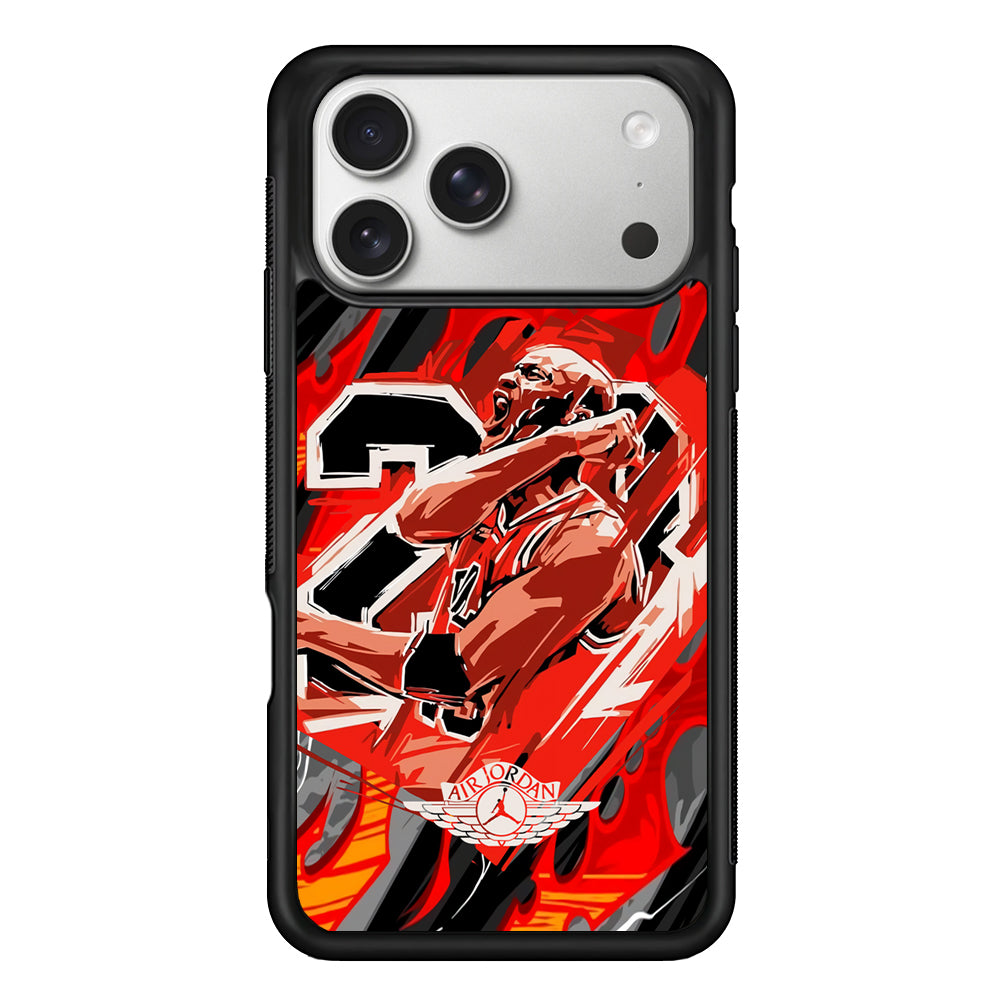 Air Jordan Flaming Spirit iPhone 17 Pro Case | Slim Protective Case for iPhone 17 Pro