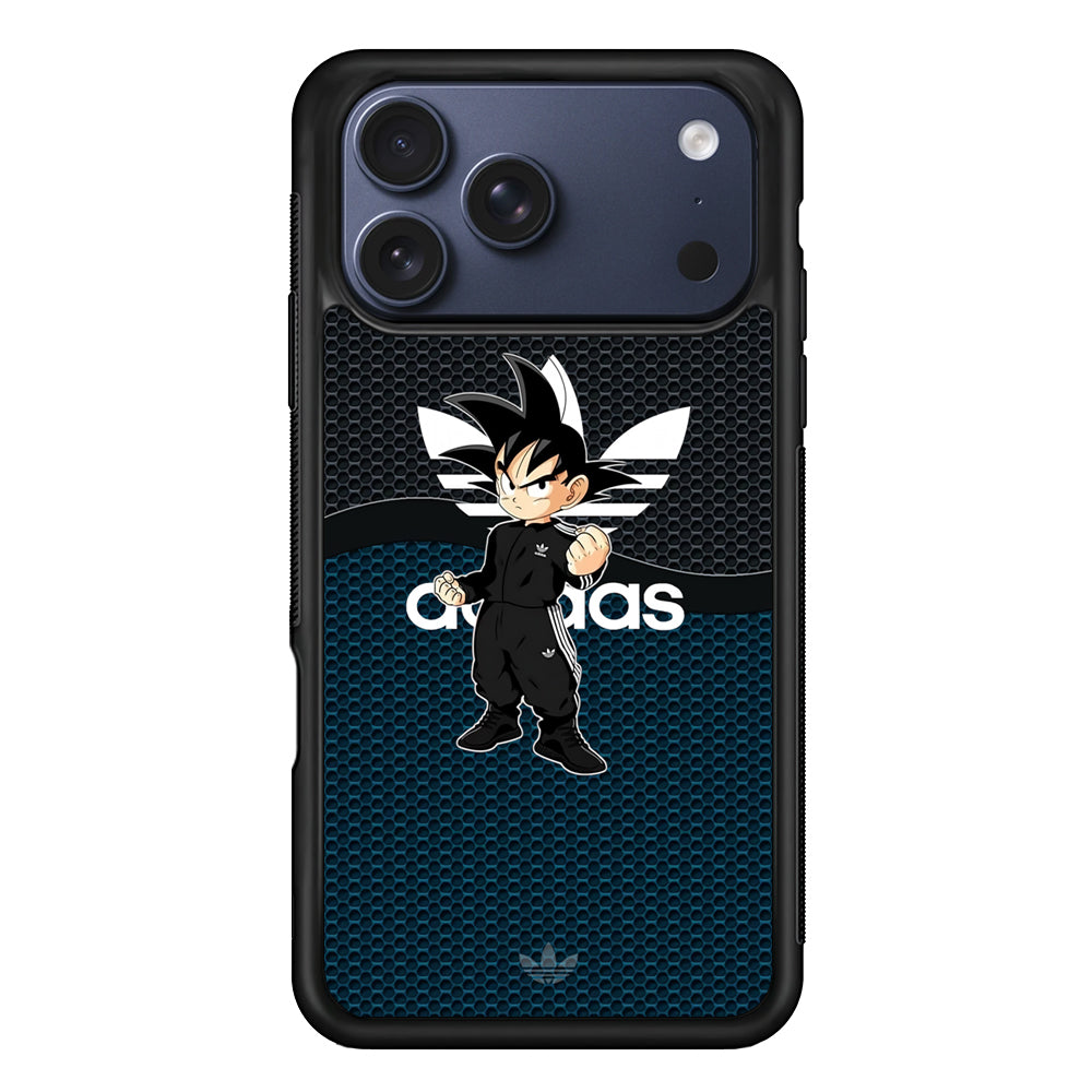 Adidas Suit with Goku Fight Mode iPhone 17 Pro Max Case | Durable Rubber Case for iPhone 17 Pro Max