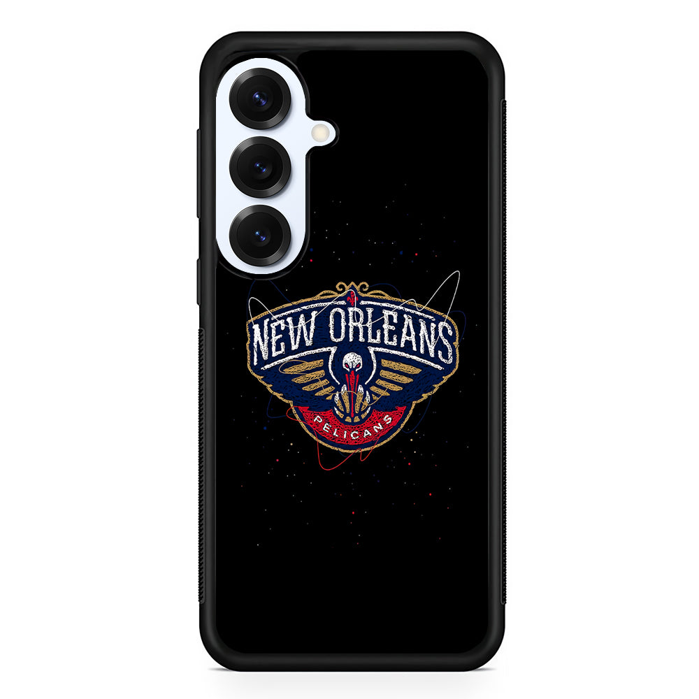 New Orleans Pelicans Abstract Samsung Galaxy S25 Plus Case | Slim Rubber Cover for Samsung Galaxy S25 Plus