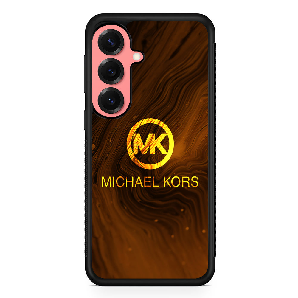 Michael Kors Brown Abstract Samsung Galaxy S25 Case | Slim Rubber Case for Samsung Galaxy S25