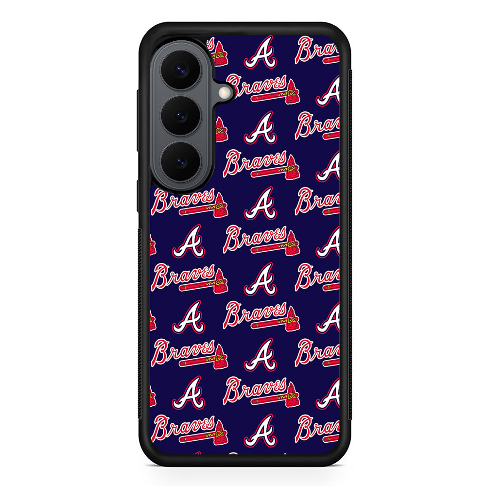 Atlanta Braves Pattern Samsung Galaxy S26 Plus Case | Slim Rubber Case for Samsung Galaxy S26 Plus