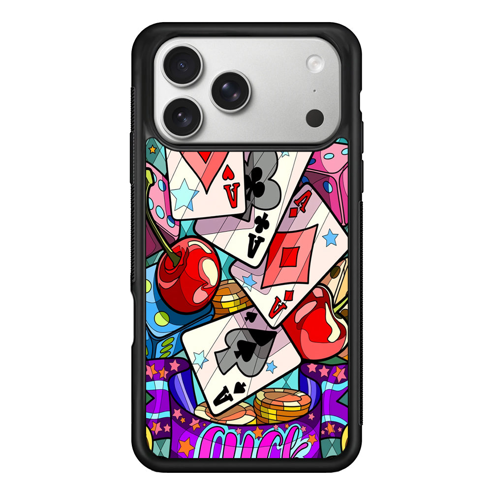 Four Ace Cards Cartoon iPhone 17 Pro Case | Slim Rubber Case for iPhone 17 Pro