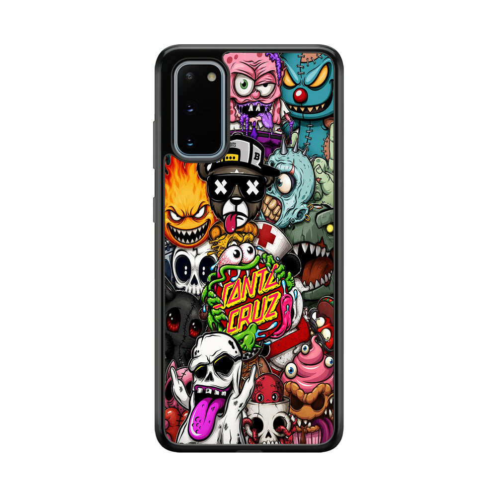 Santa Cruz Skateboard Monster Samsung Galaxy S20 Case | Slim Rubber Case for Samsung Galaxy S20