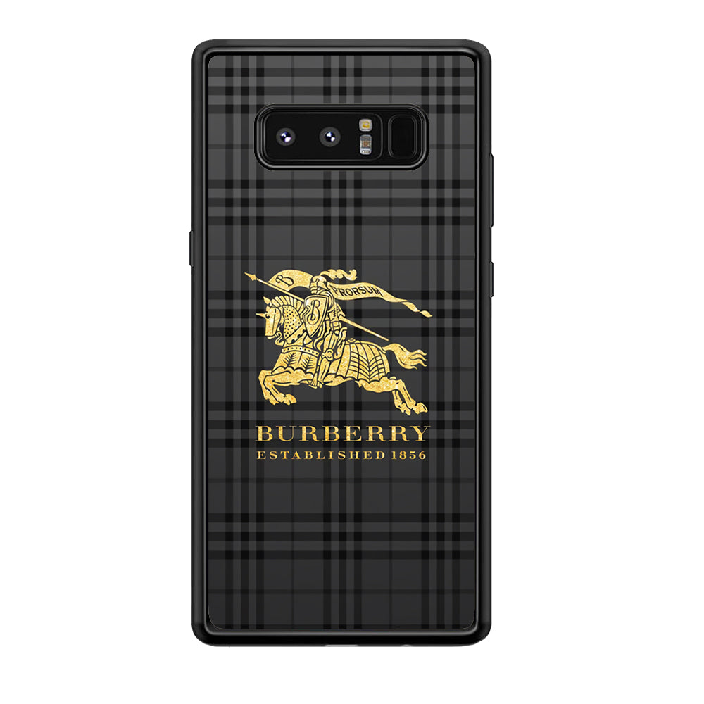 Burberry Simple Dark Grey Samsung Galaxy Note 8 Case | Slim Rubber Case for Samsung Galaxy Note 8