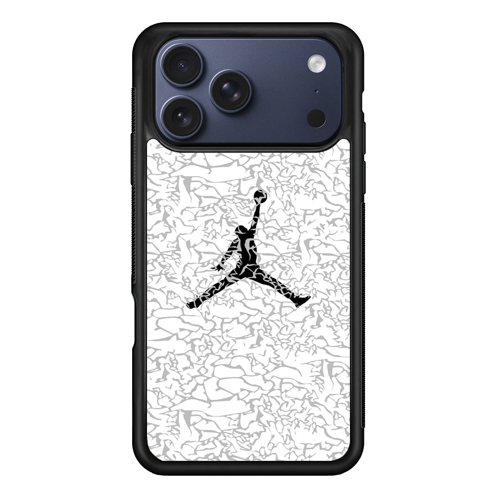 Air Jordan Gray Abstract Pattern iPhone 17 Pro Max Case | Durable Rubber Case for iPhone 17 Pro Max
