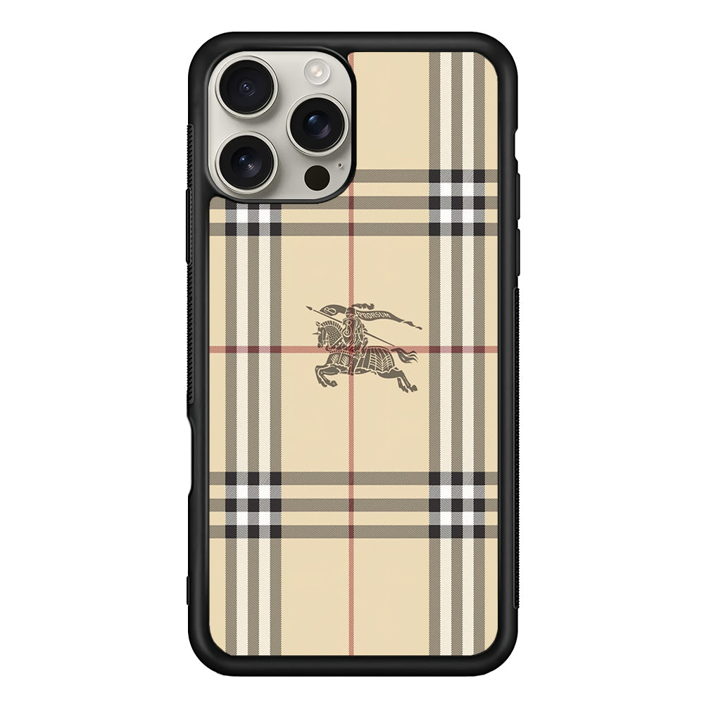 Burberry Latte Cream iPhone 16 Pro Max Case | Slim Rubber Case for iPhone 16 Pro Max