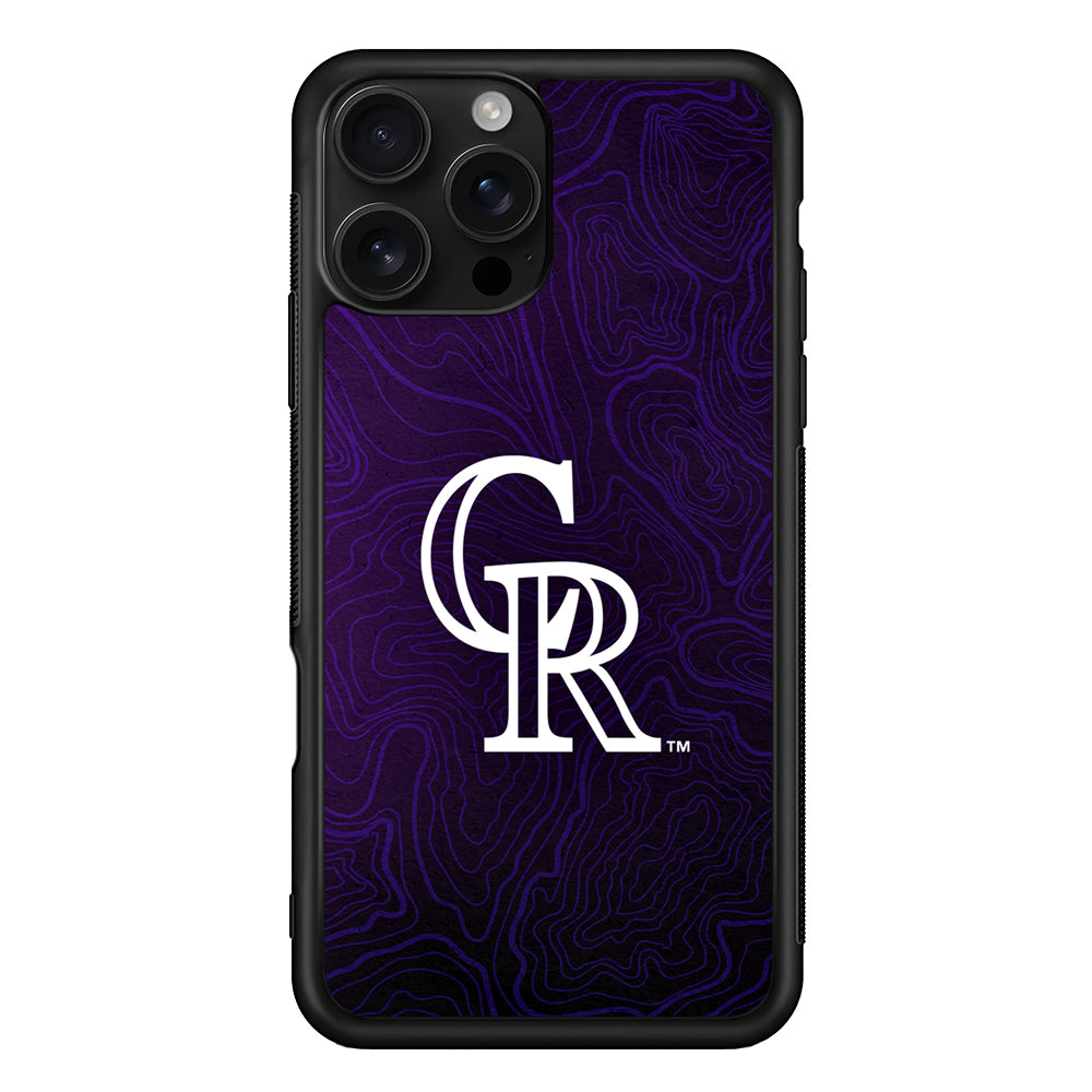 Colorado Rockies Abstract iPhone 16 Pro Case | Durable Protective Case for iPhone 16 Pro