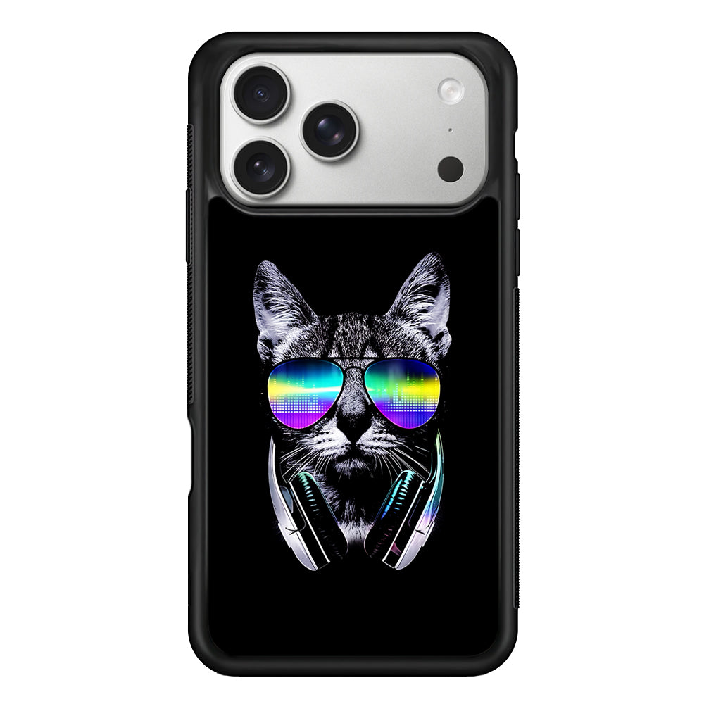 Music Lover Cat DJ iPhone 17 Pro Case | Slim Rubber Case for iPhone 17 Pro