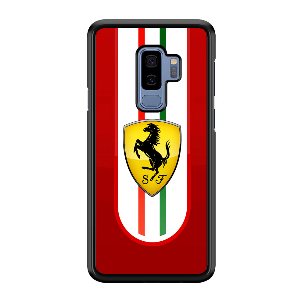 Ferrari Logo Red Samsung Galaxy S9 Plus Case | Slim Rubber Case for Samsung Galaxy S9 Plus