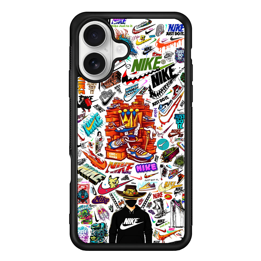 Cool King Nike Logo iPhone 16 Plus Case – Slim Fit Protective Phone Case