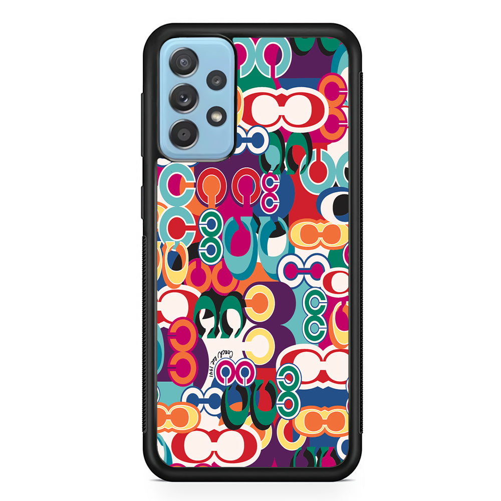 Coach Colorful Samsung Galaxy A72 Case | Slim Rubber Case for Samsung Galaxy A72