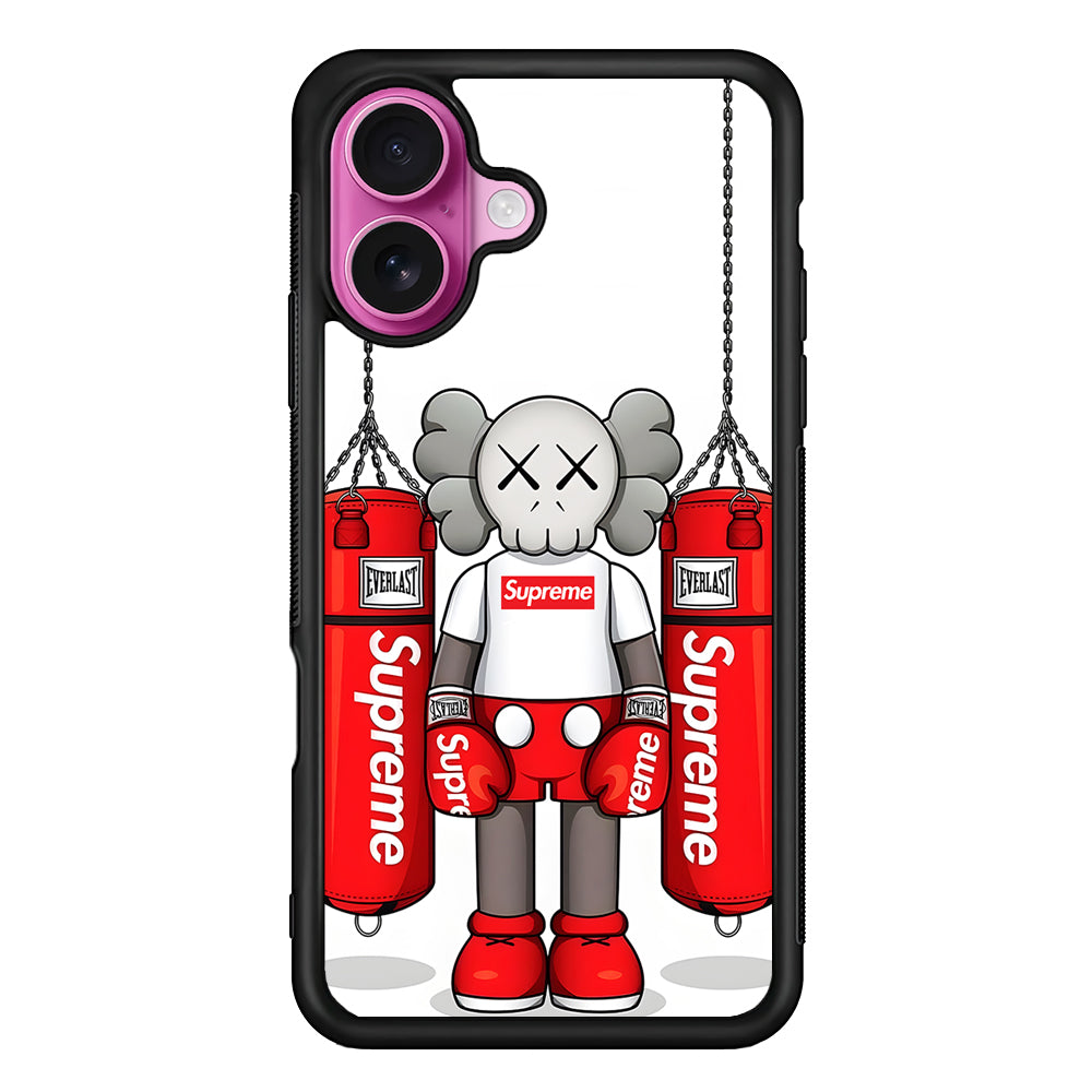 Kaws X Supreme Boxing Hypebeast iPhone 17 Case | Slim Rubber Case for iPhone 17