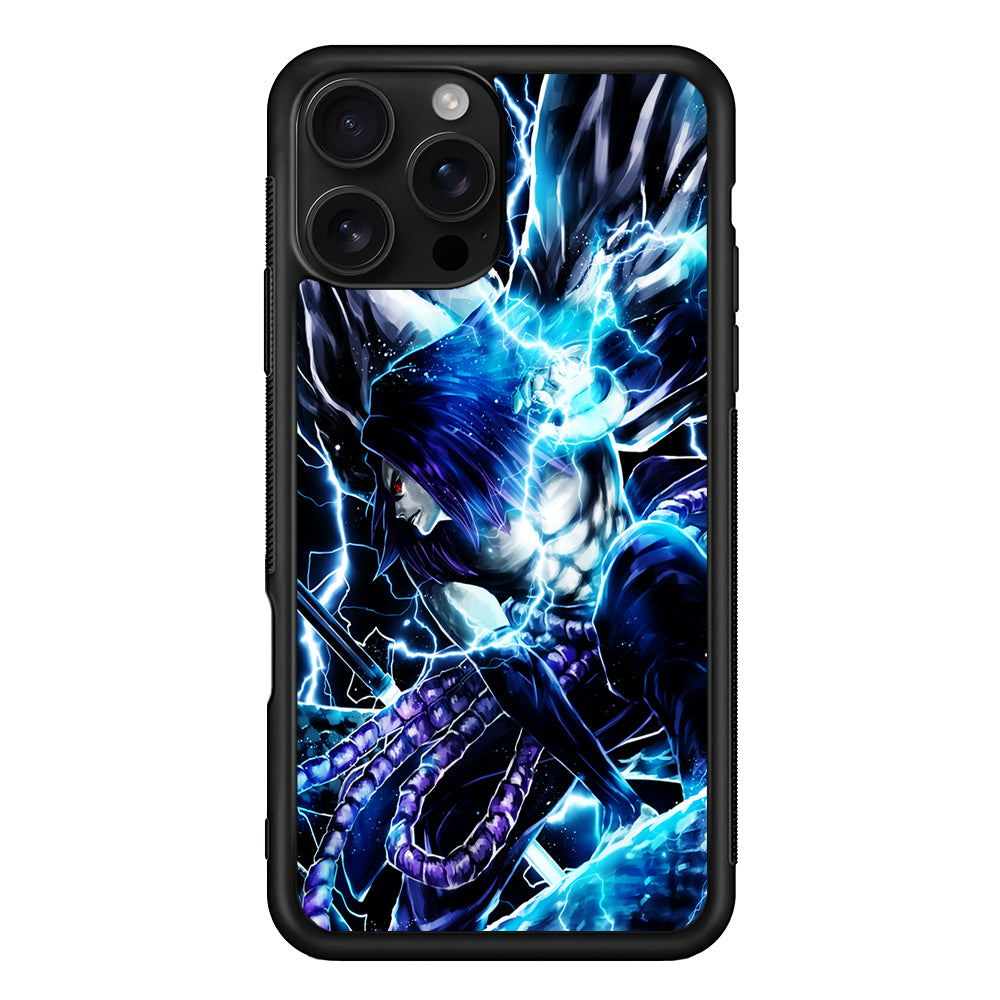 Naruto Sasuke Chidori Art iPhone 16 Pro Case | Durable Protective Case for iPhone 16 Pro