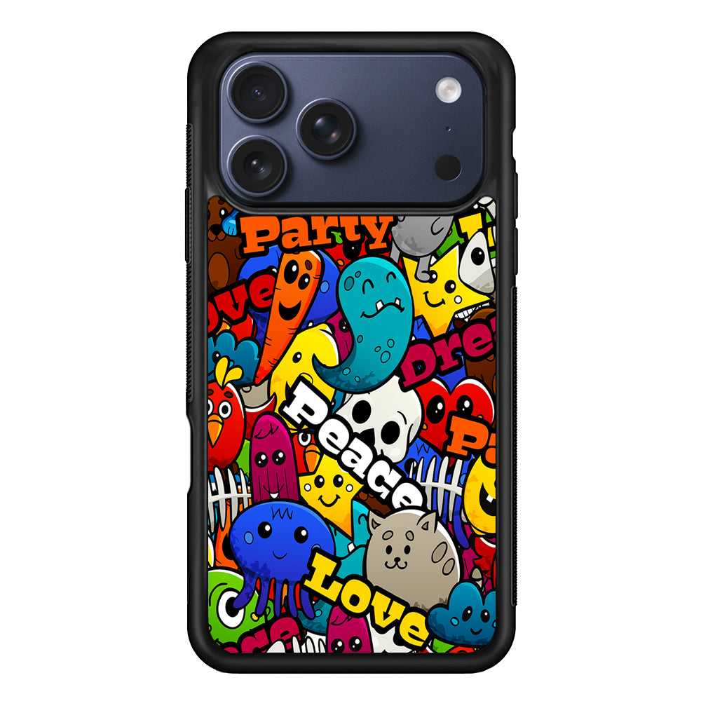 Graffiti Cartoon Abstract Doodle iPhone 17 Pro Max Case | Slim Protective Cover for iPhone 17 Pro Max