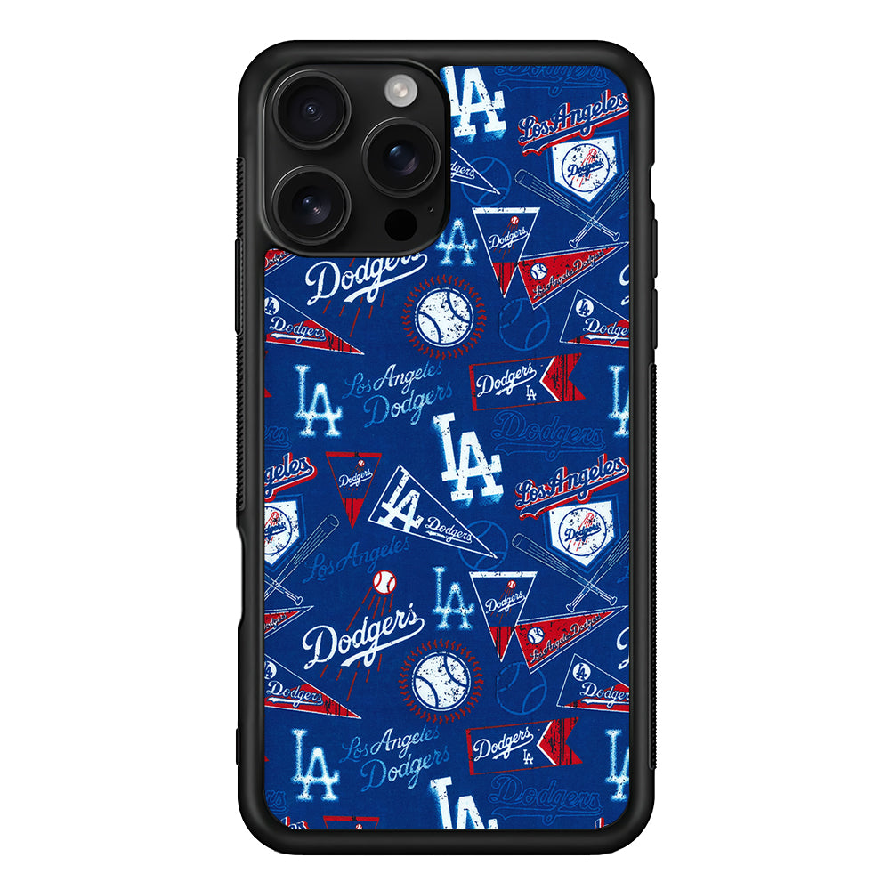 Los Angeles Dodgers Retro iPhone 16 Pro Case | Durable Protective Case for iPhone 16 Pro
