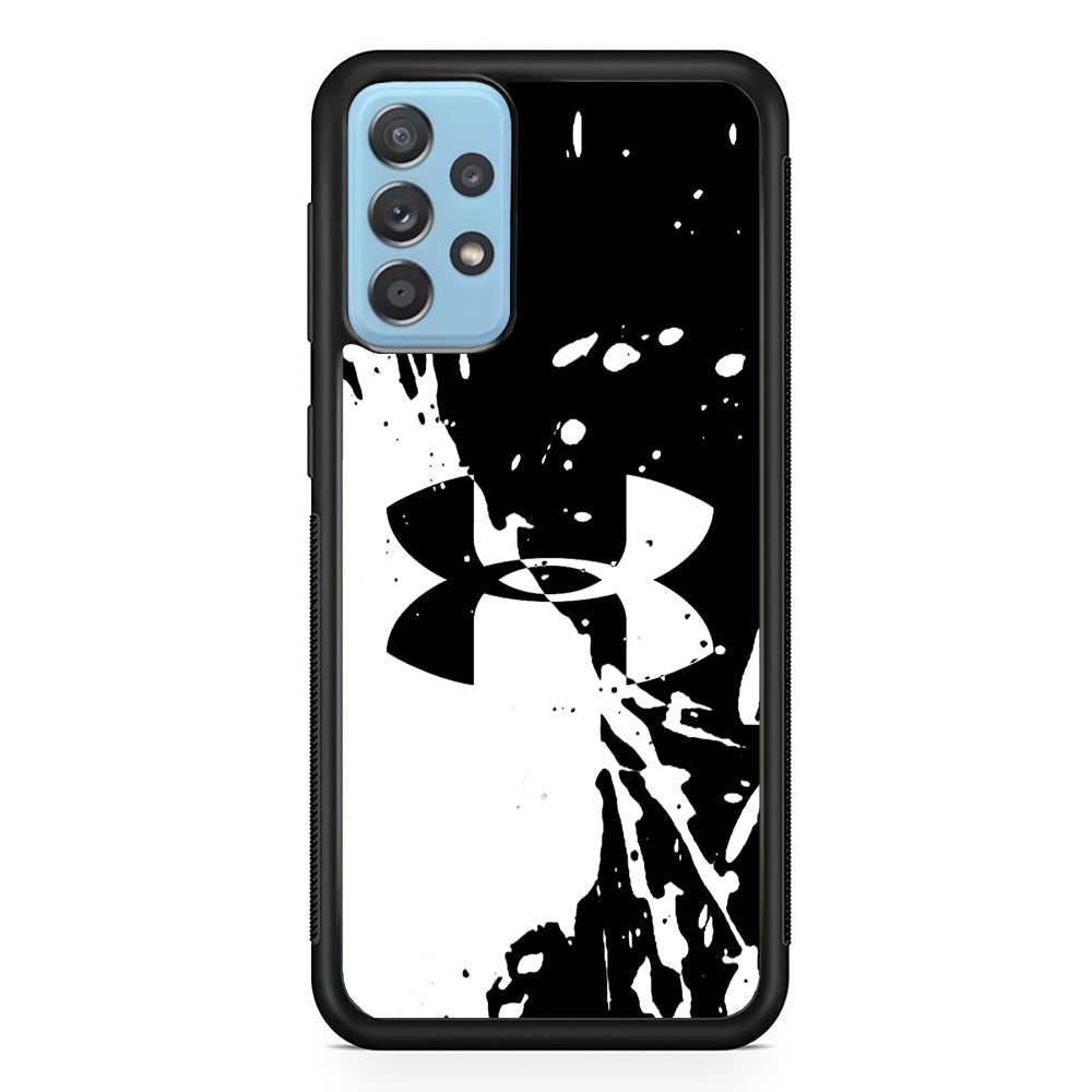 Under Armour Black White Samsung Galaxy A72 Case | Slim Rubber Case for Samsung Galaxy A72