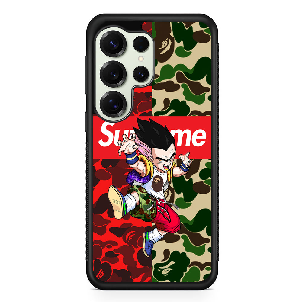 Bape Dragon Ball Supreme Camo Samsung Galaxy S25 Ultra Case | Slim Rubber Case for Samsung Galaxy S25 Ultra