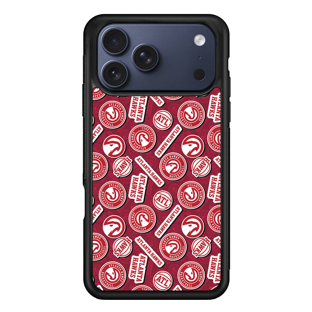 Atlanta Hawks Pattern iPhone 17 Pro Max Case | Slim Protective Cover for iPhone 17 Pro Max