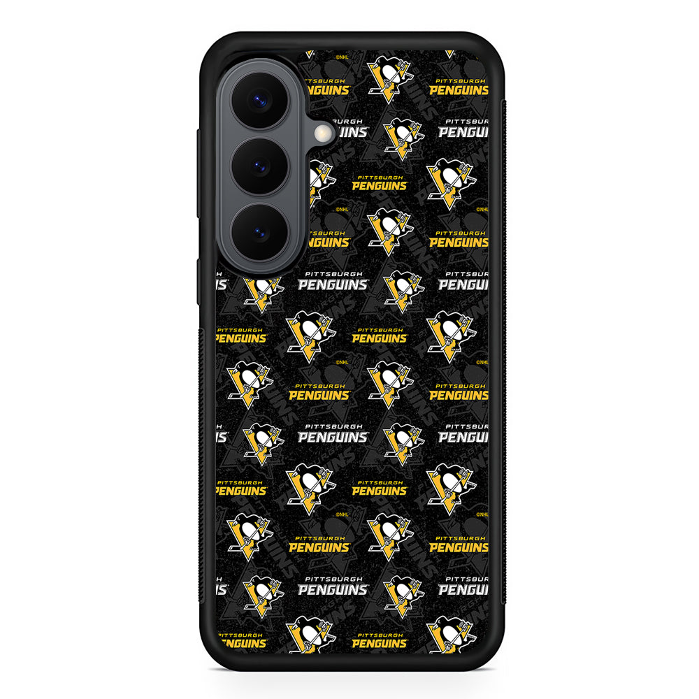 Pittsburgh Penguins Pattern Samsung Galaxy S26 Plus Case | Slim Rubber Case for Samsung Galaxy S26 Plus