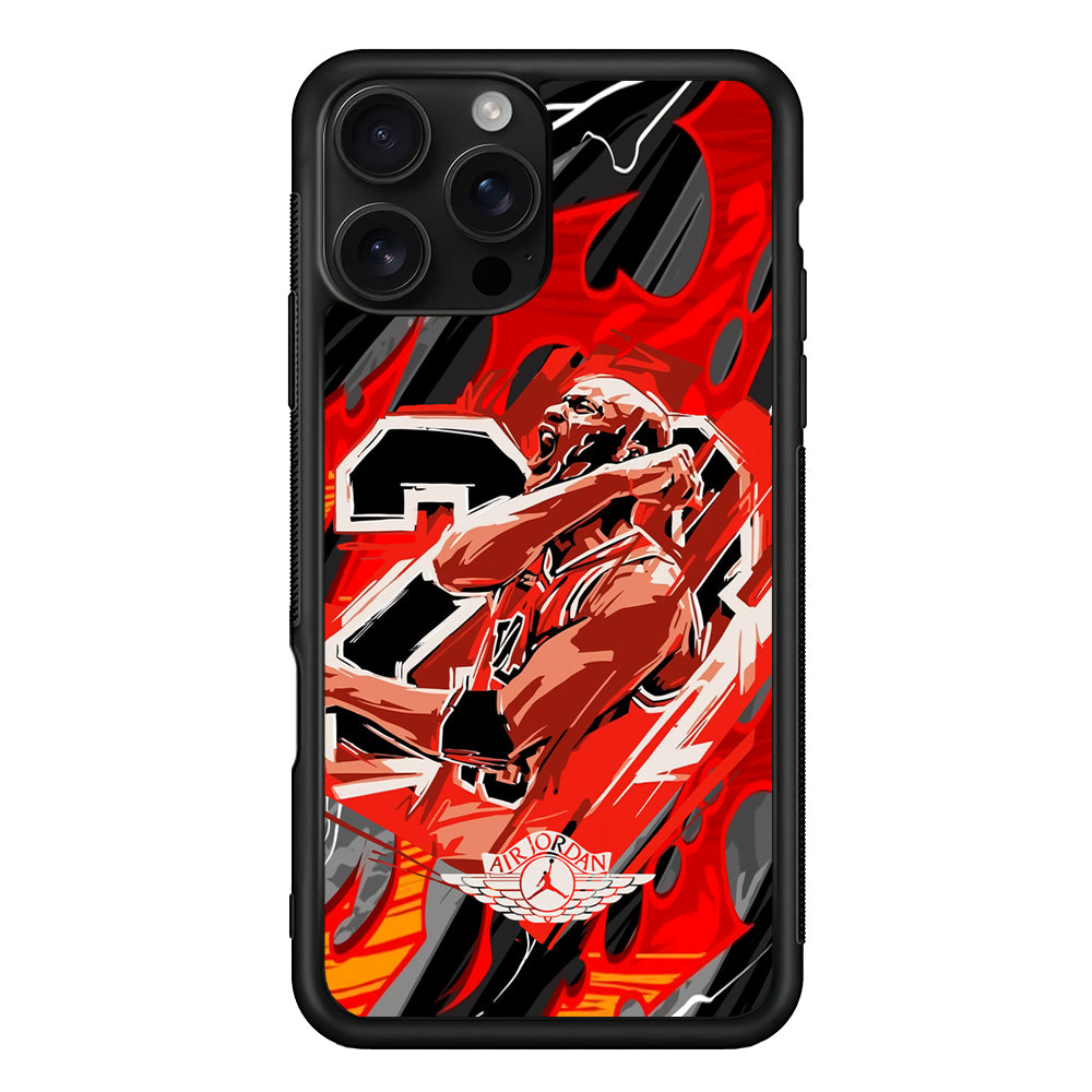 Air Jordan Flaming Spirit iPhone 16 Pro Case - Stylish Protective Cover for iPhone 16 Pro